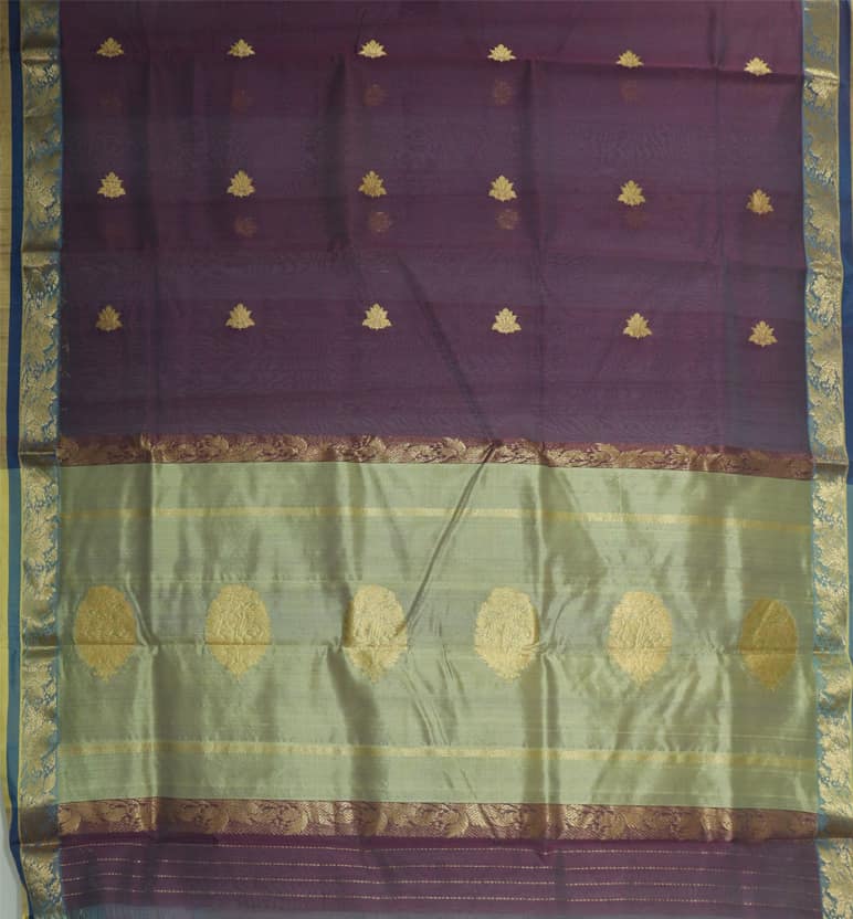 Handloom Chanderi Silk By Cotton Saree view 2