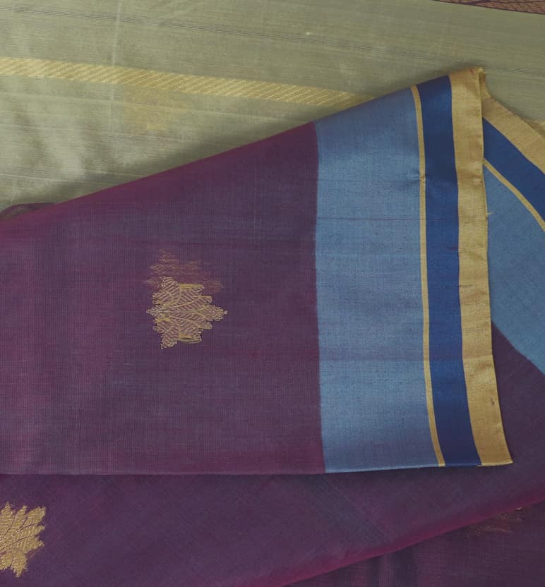 Handloom Chanderi Silk By Cotton Saree view 6