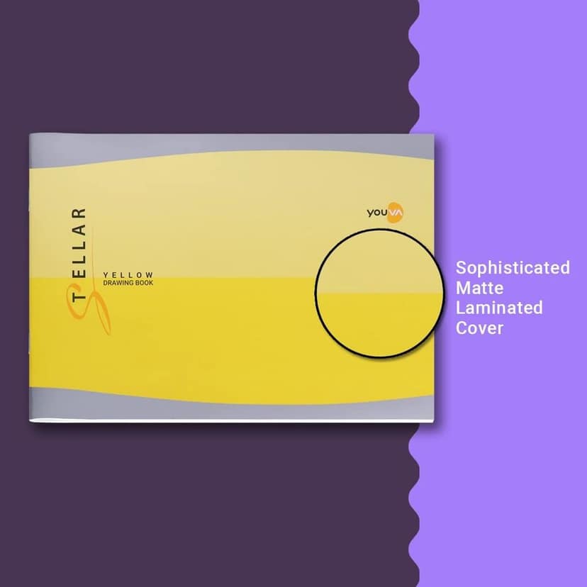 Navneet Youva | Stellar Yellow Drawing Book for Students and Budding Artists | Size: A4 Size - 21 cm x 29.7 cm | 36 Pages | Pack of 3 view 3