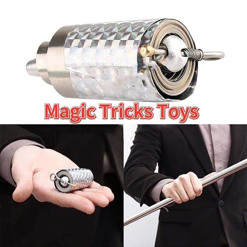 Magic Toy Metal High Elasticity Steel Silver Appearing Cane Magic Toy Magic Steel view 6