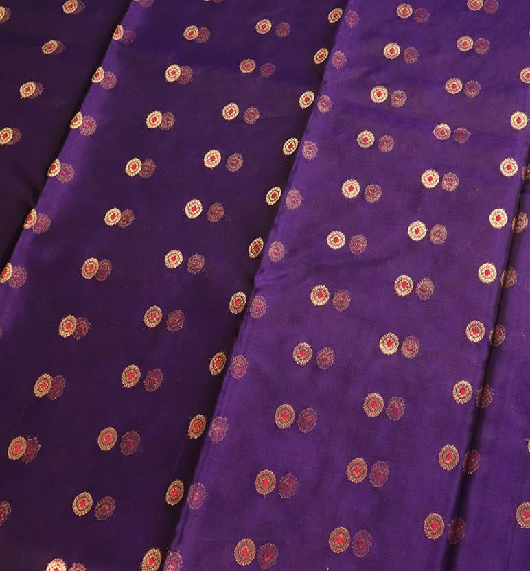 Handwoven Chanderi Silk × Silk Saree view 2