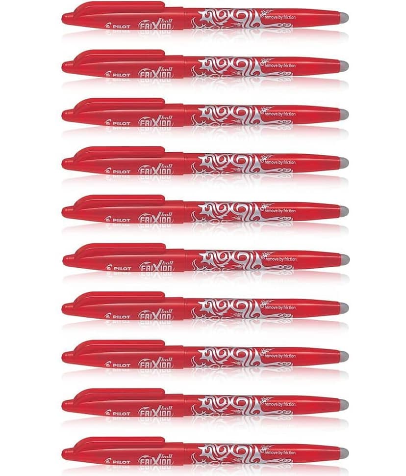 Pilot Frixion Roller Pen Red Pack of 10