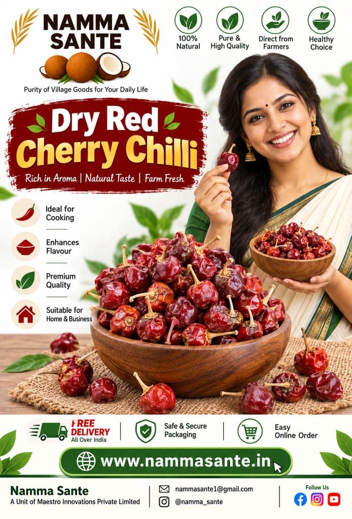 Dry Red Cherry Chilli, Dried Red Cherry Pepper, Sukhi Lal Mirch, Erra Mirapakaya, Ona Mulaku