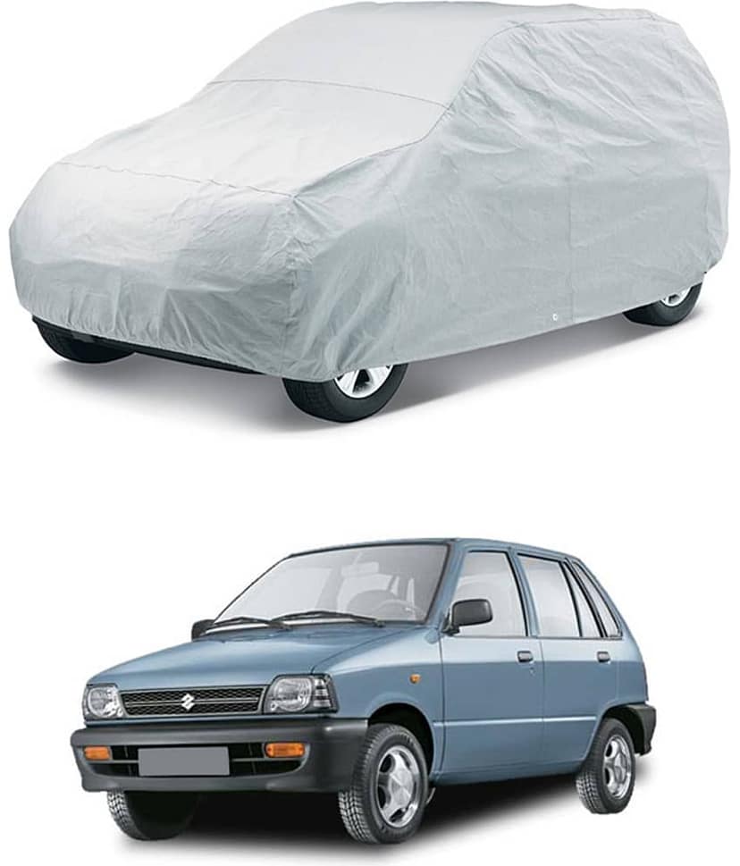 AUTORETAIL SUNLIGHT PROTECTIONSILVER MATTY CAR BODY COVER FOR –MARUTI-800
