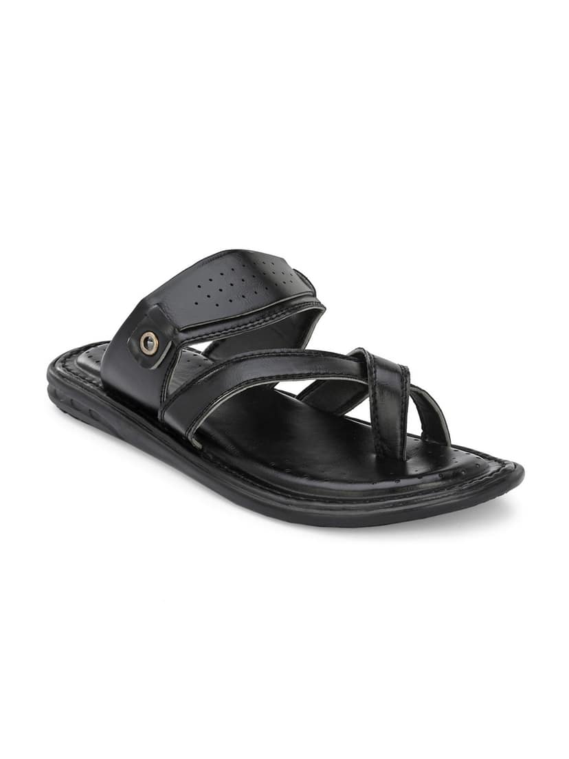 Hirolas® Men's Black Comfortable Office Slippers (HROMSL07BLK) view 2