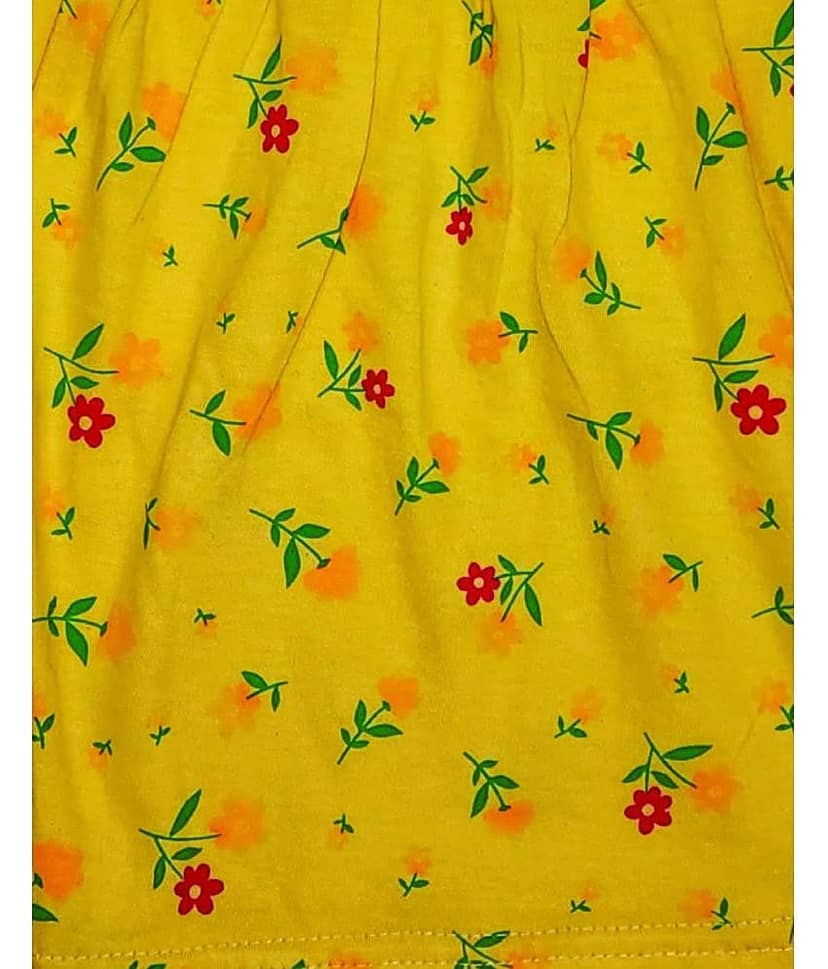 INFANT Cotton A-line Dress For Girls ( Pack of 1 , Yellow ) view 2