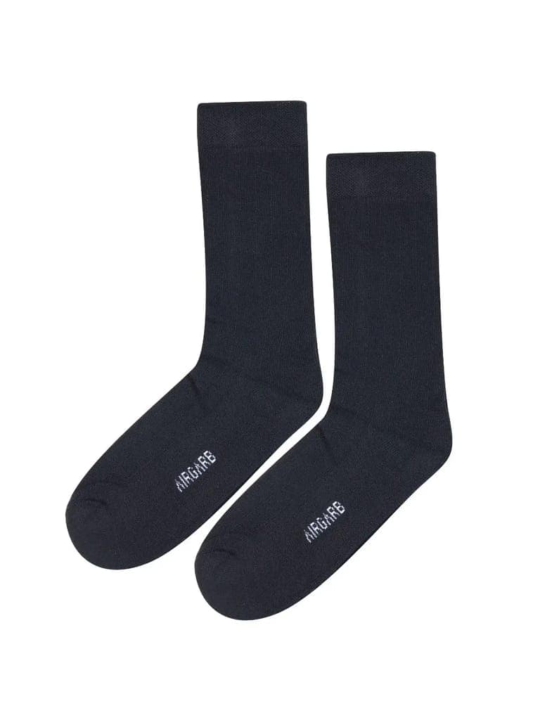 Cotton Rich Designer Socks for Men and Women - Rib Stripe (Black) view 5