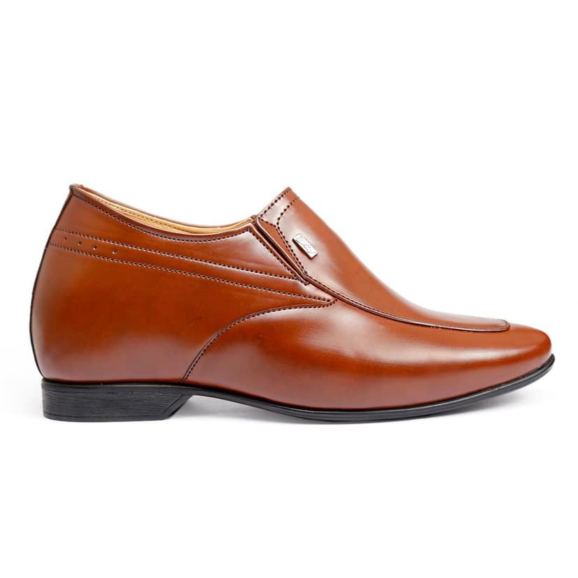 BXXY Men's 9 cm (3.5 Inch) Hidden Height Increasing Faux Leather Material Slip-on Formal Dress Shoes view 4