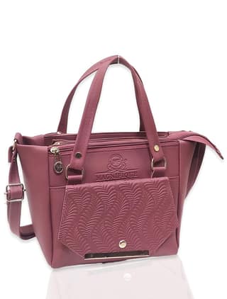Magnifique Polyurethane ?Women's Hand/Sling/Side Bag/Purse? (Free Size_Red)