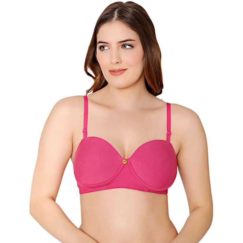 Bodycare cotton spandex wirefree convertible straps Seamless padded bra-6575B