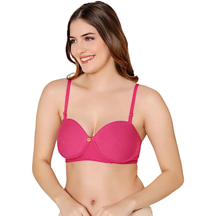 Bodycare cotton spandex wirefree convertible straps Seamless padded bra-6575B view 2
