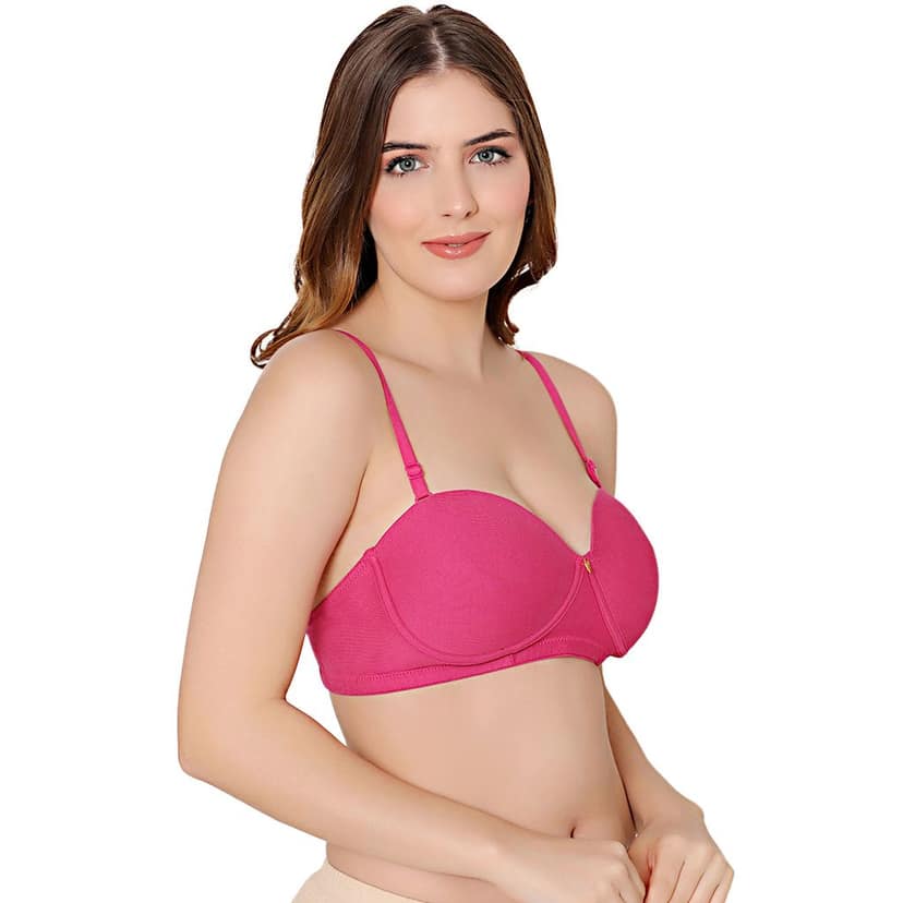Bodycare cotton spandex wirefree convertible straps Seamless padded bra-6575B view 3