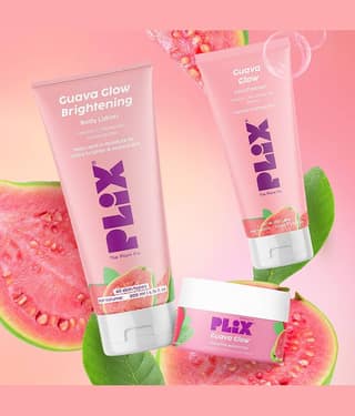 The Plant Fix Plix Guava Glow Skincare Combo Juicy Cleanser, Dewy Moisturizer & Body Lotion (3 Items in the set)