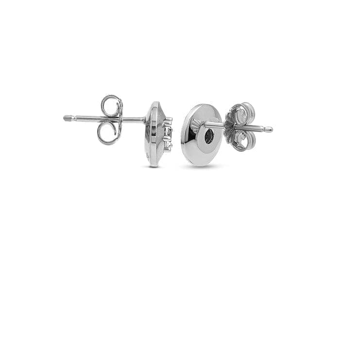 Silver Round Illusion Earrings view 6
