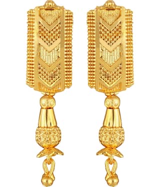 VIVASTRI Golden Drop Earrings ( Pack of 1 )