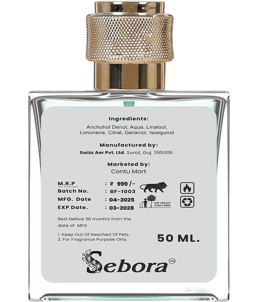 Sebora Eau De Parfum (EDP) Fresh,Floral,Woody Medium -Fragrance For Men,Women,Unisex ( Pack of 1 ) view 2