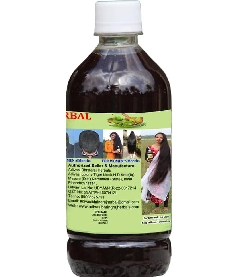 ADIVASI BHRINGRAJ HERBALS - Anti Hair Fall Bhringraj Oil 500 ml ( Pack of 1 ) view 2