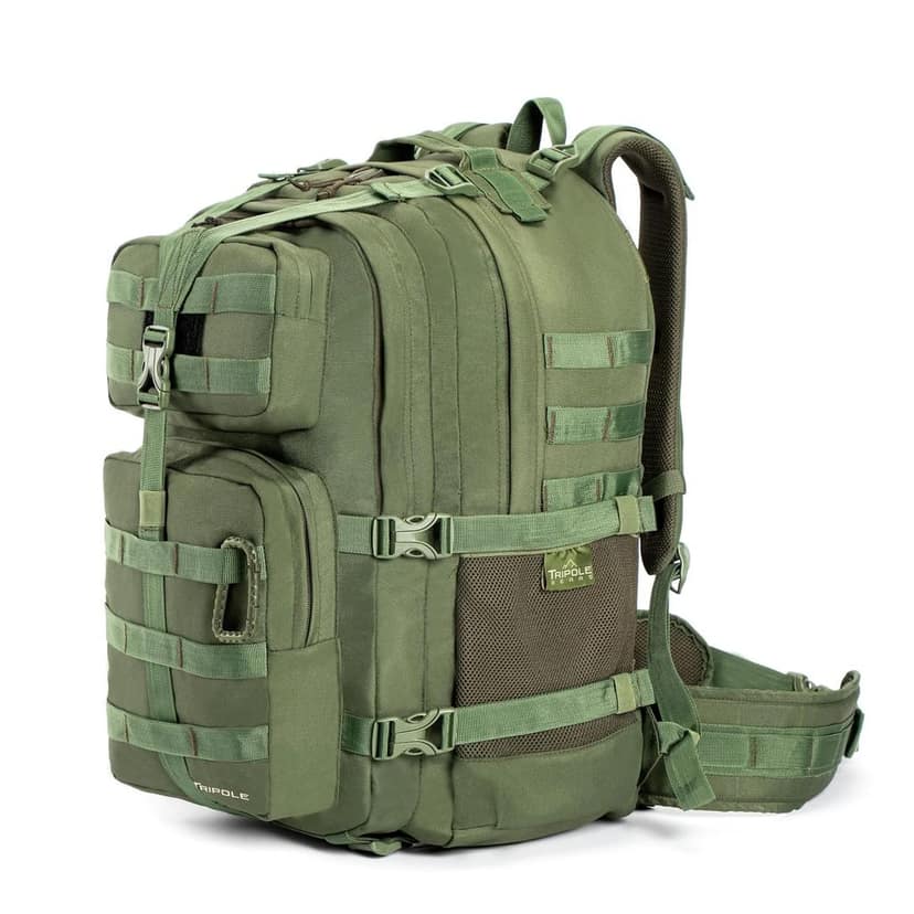 TRIPOLE Alfa 45 Litres Military Tactical Backpack and Rucksack with Detachable Sling Bag | Rain Cover | 3 Year Warranty