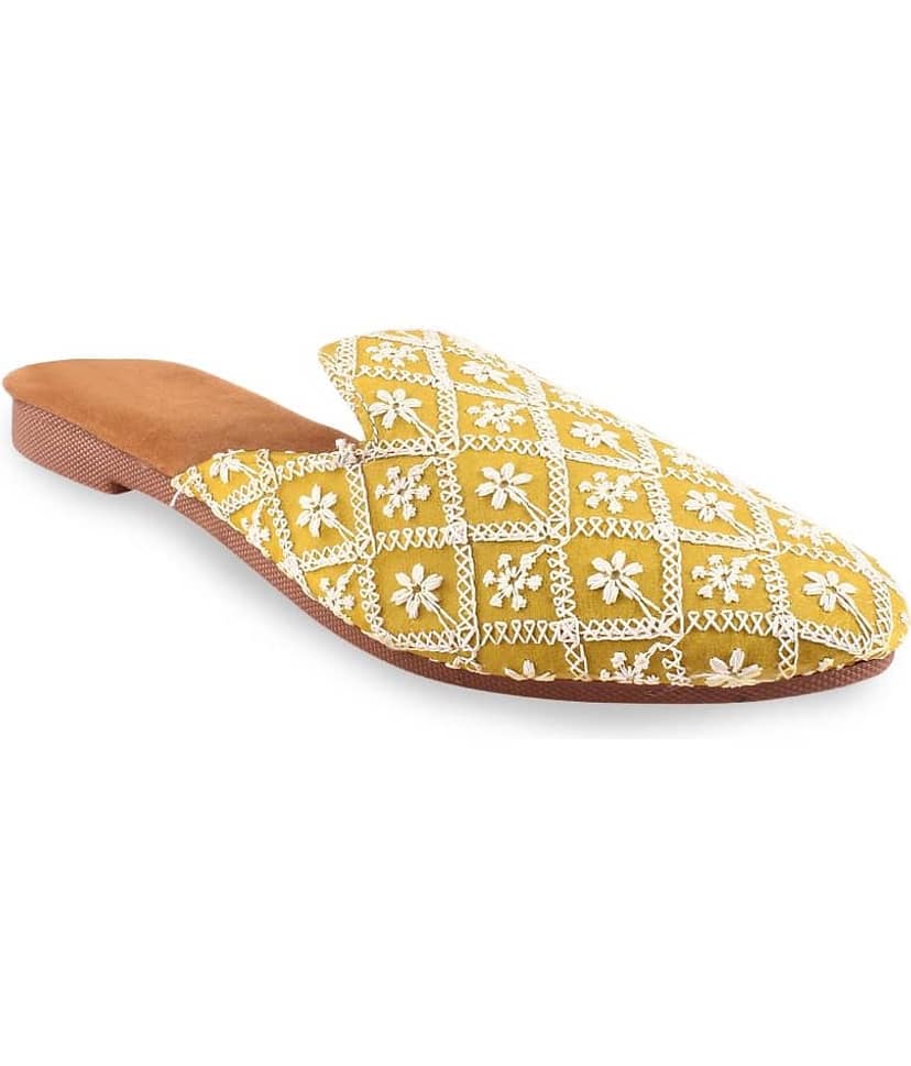 Apratim - Mustard Women's Mules