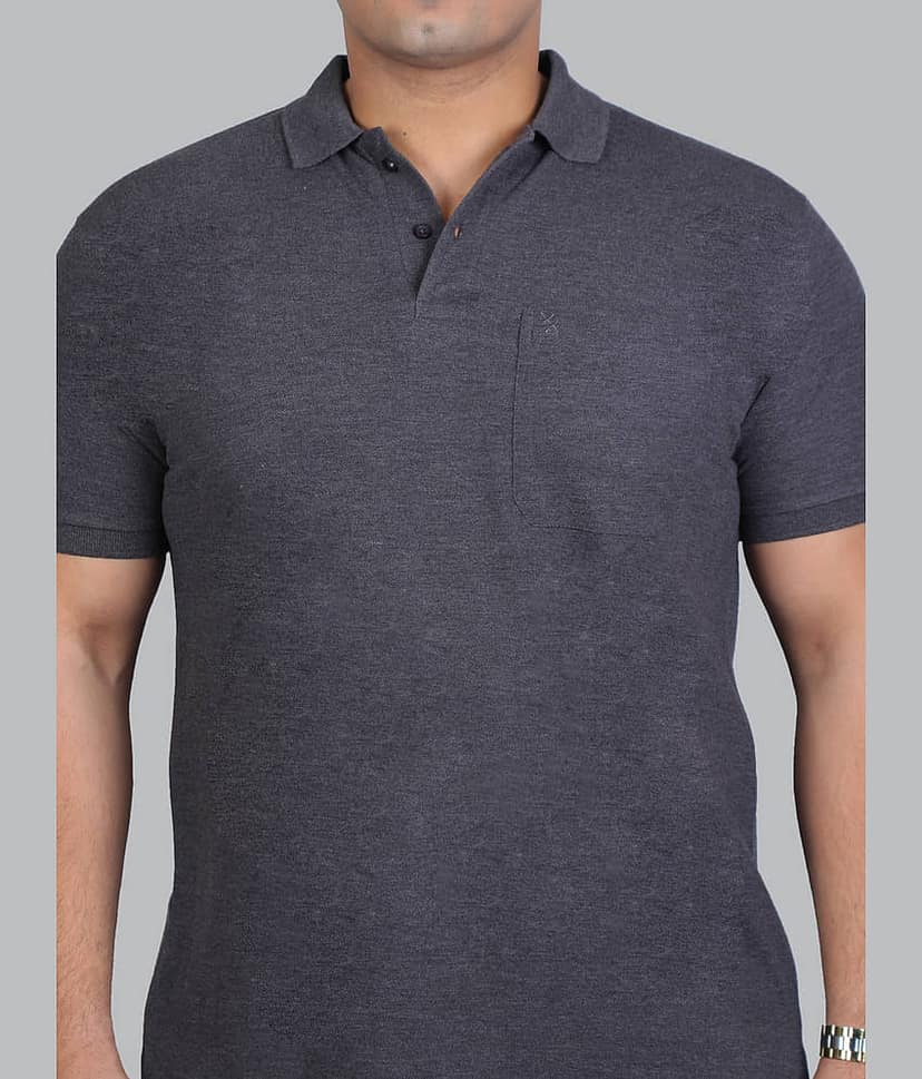 Xmex Pack of 1 Cotton Blend Regular Fit Solid Half Sleeves Men's Polo T Shirt ( Mustard ) view 2