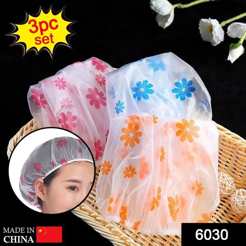 Shower Cap Bath Shower Cap ,Women Reusable Waterproof Women Shower view 2