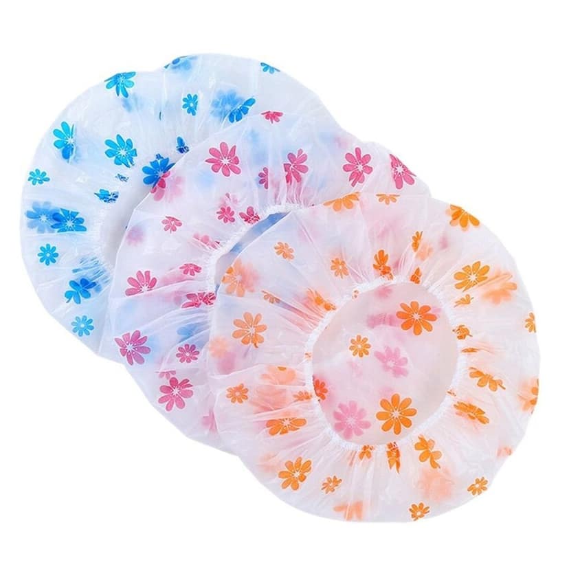 Shower Cap Bath Shower Cap ,Women Reusable Waterproof Women Shower view 4