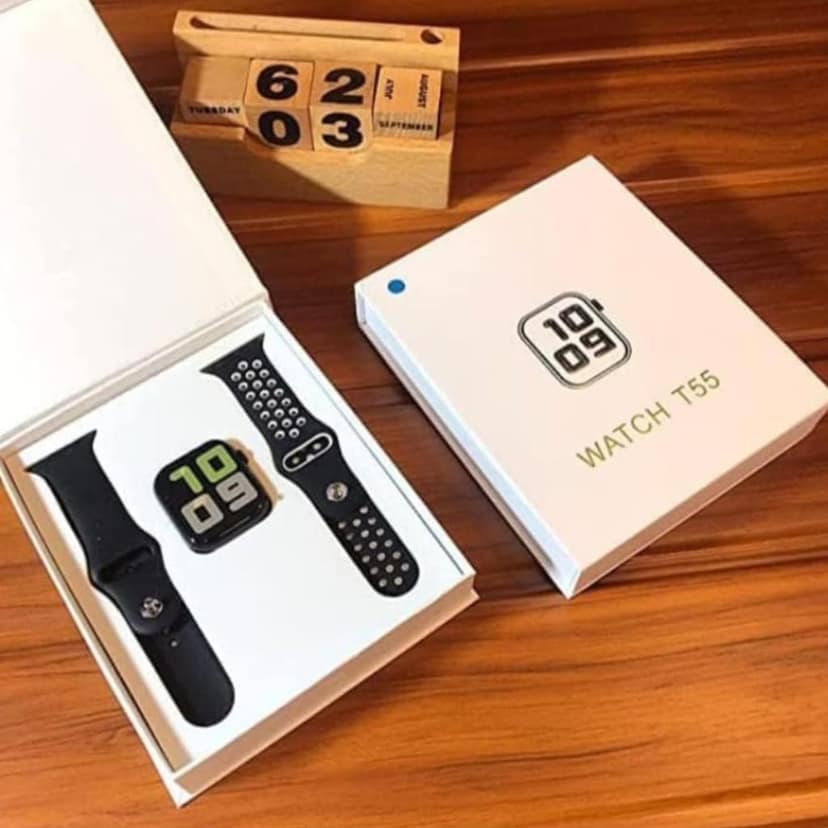 T55 Series 6 Smart Watch with Bluetooth Calling, Extra Straps, Heart Rate Monitor,Fitness Tracker, Multiple Faces 50+, Full Touch Display Men and Women view 5