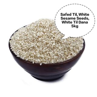 Safed Til, White Sesame Seeds, White Til Dana, Til Seeds, Gingelly Seeds 5kg