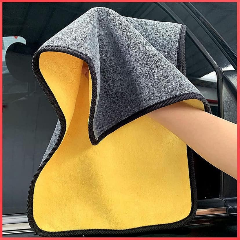 Premium Microfiber Car Detailing Towel – Dual-Sided Super Absorbent & Lint-Free Cleaning Cloth | Scratch-Free Car Drying & Polishing Towel for Car, Bike & Home Use