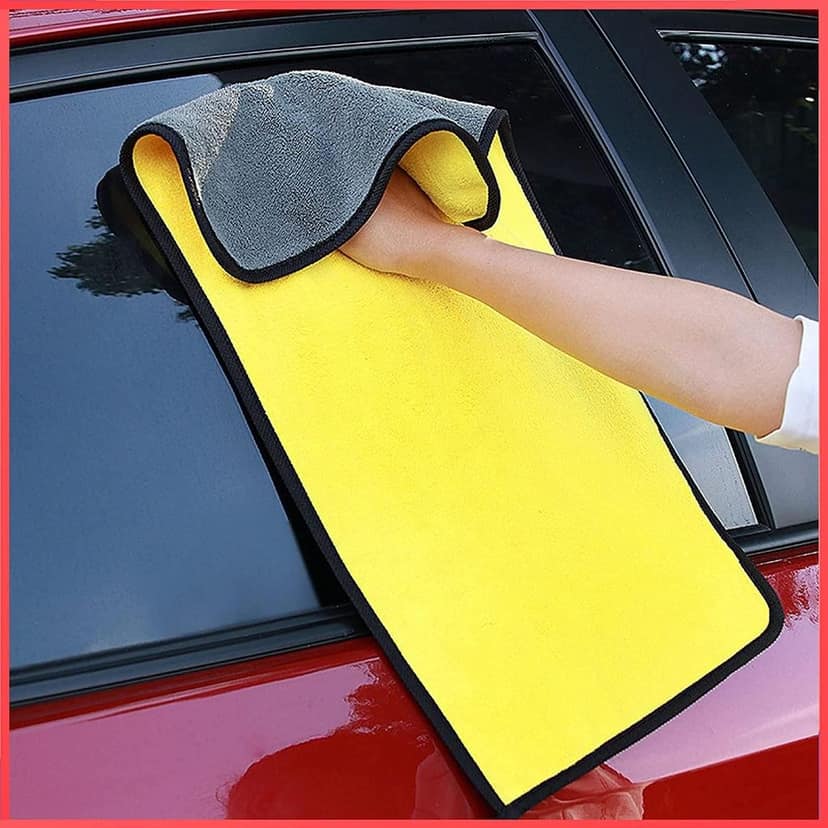 Premium Microfiber Car Detailing Towel – Dual-Sided Super Absorbent & Lint-Free Cleaning Cloth | Scratch-Free Car Drying & Polishing Towel for Car, Bike & Home Use view 2