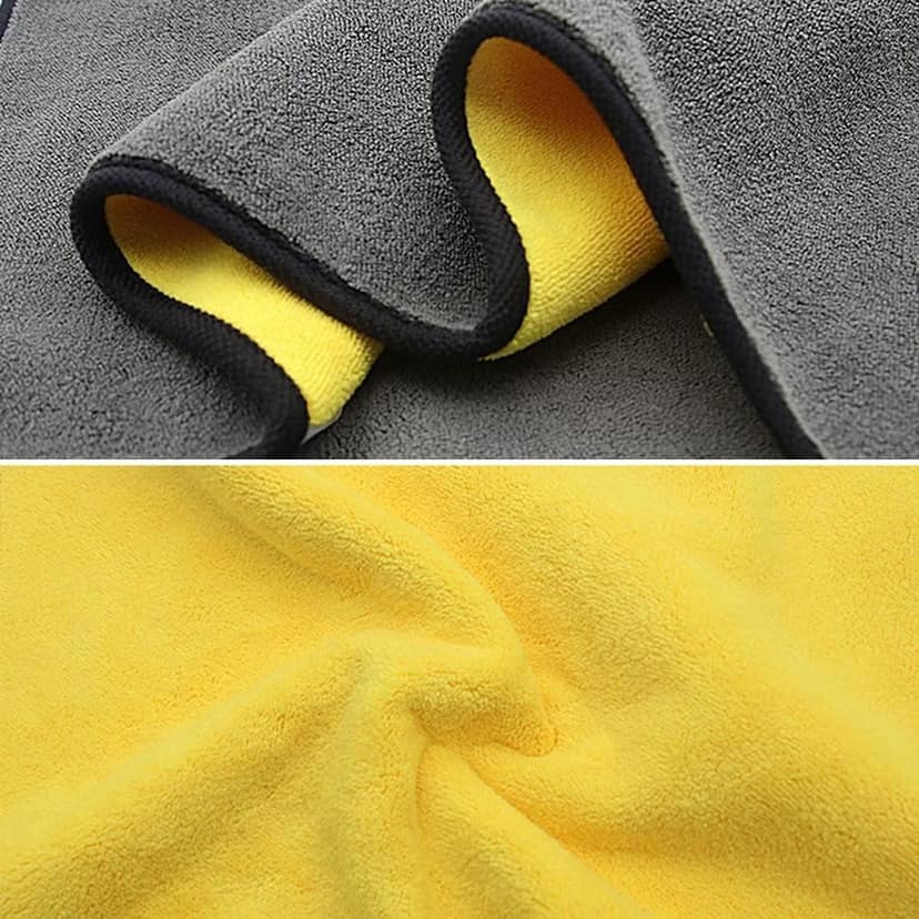 Premium Microfiber Car Detailing Towel – Dual-Sided Super Absorbent & Lint-Free Cleaning Cloth | Scratch-Free Car Drying & Polishing Towel for Car, Bike & Home Use view 3
