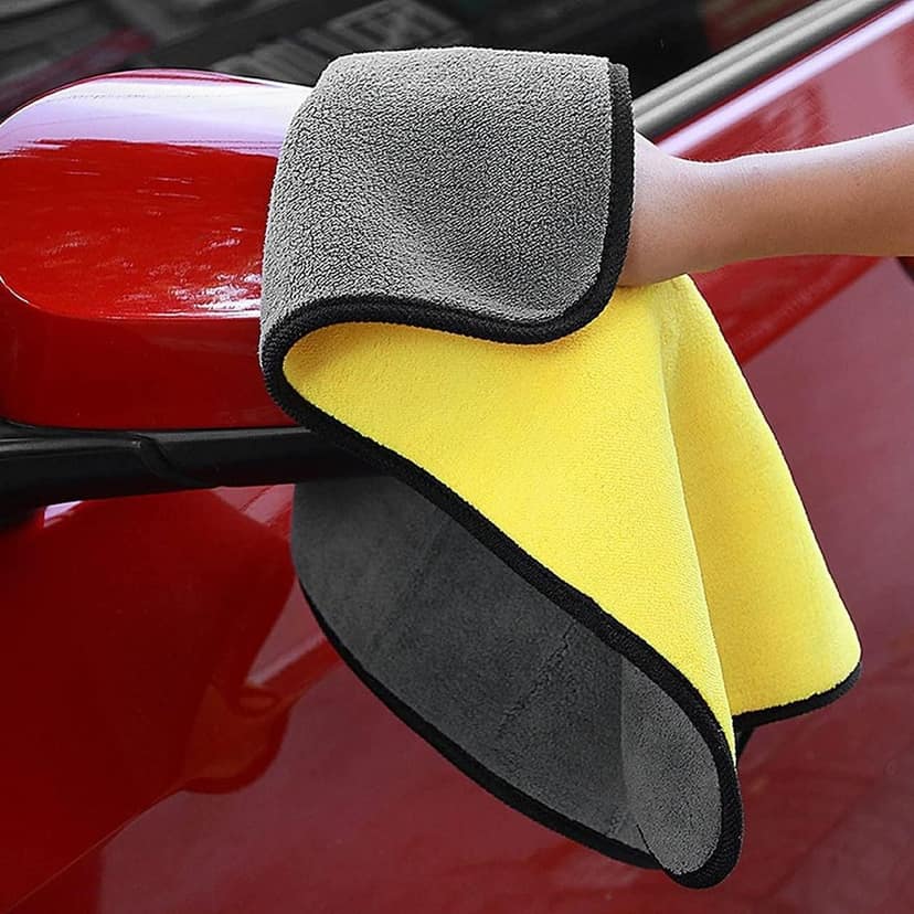 Premium Microfiber Car Detailing Towel – Dual-Sided Super Absorbent & Lint-Free Cleaning Cloth | Scratch-Free Car Drying & Polishing Towel for Car, Bike & Home Use view 6