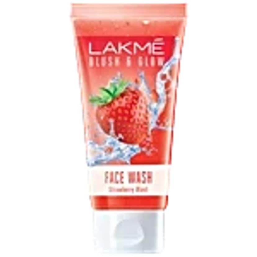 Lakme Blush & Glow Face Wash - With Vitamin C, Makes Skin Even Toned, Strawberry Blast, 50 G view 2