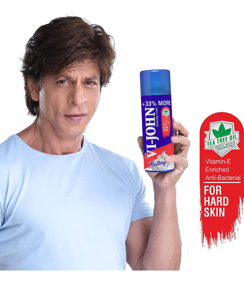 VI-JOHN Hard Skin Shaving Foam Enriched With Vitamin E & ea Tree Oil 400g Pack of 1 view 2
