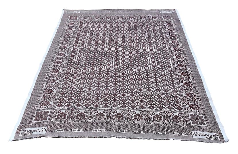Mandhania Delux Quality Solapur Chaddar 100% Cotton Dailyuse Single Bed Blanket Pack of 1 Purple view 2