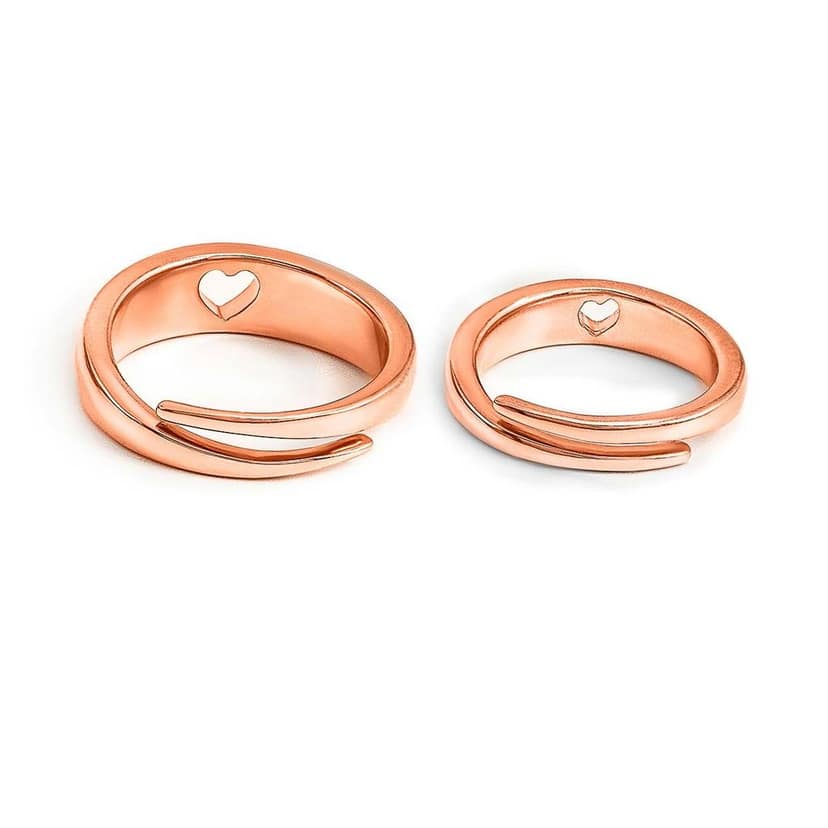 Rose Gold Better Half Couple Rings view 7
