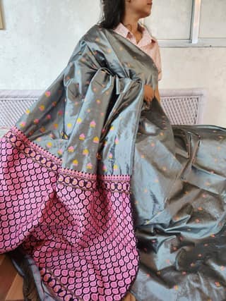 Mulberry Silk Saree/ Assam Paat Silk