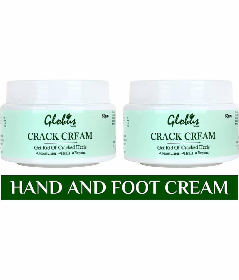 Globus Naturals Hand, Crack Cream for Hand, Heels & Foot, 50gm (Pack of 2)