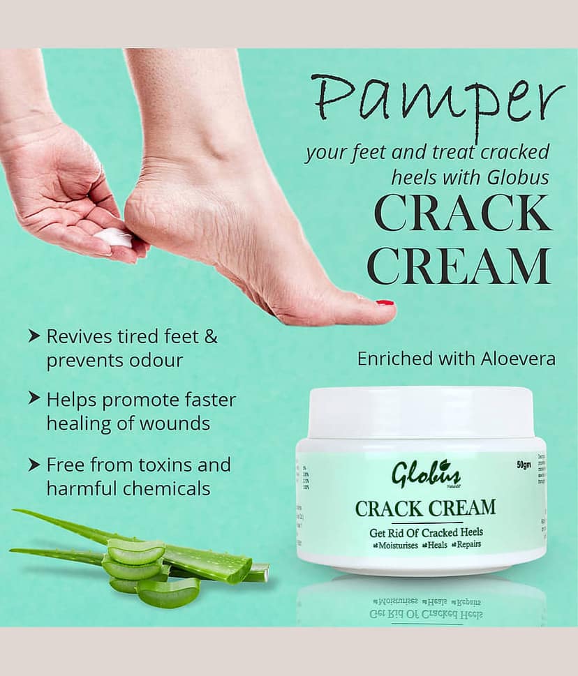 Globus Naturals Hand, Crack Cream for Hand, Heels & Foot, 50gm (Pack of 2) view 2