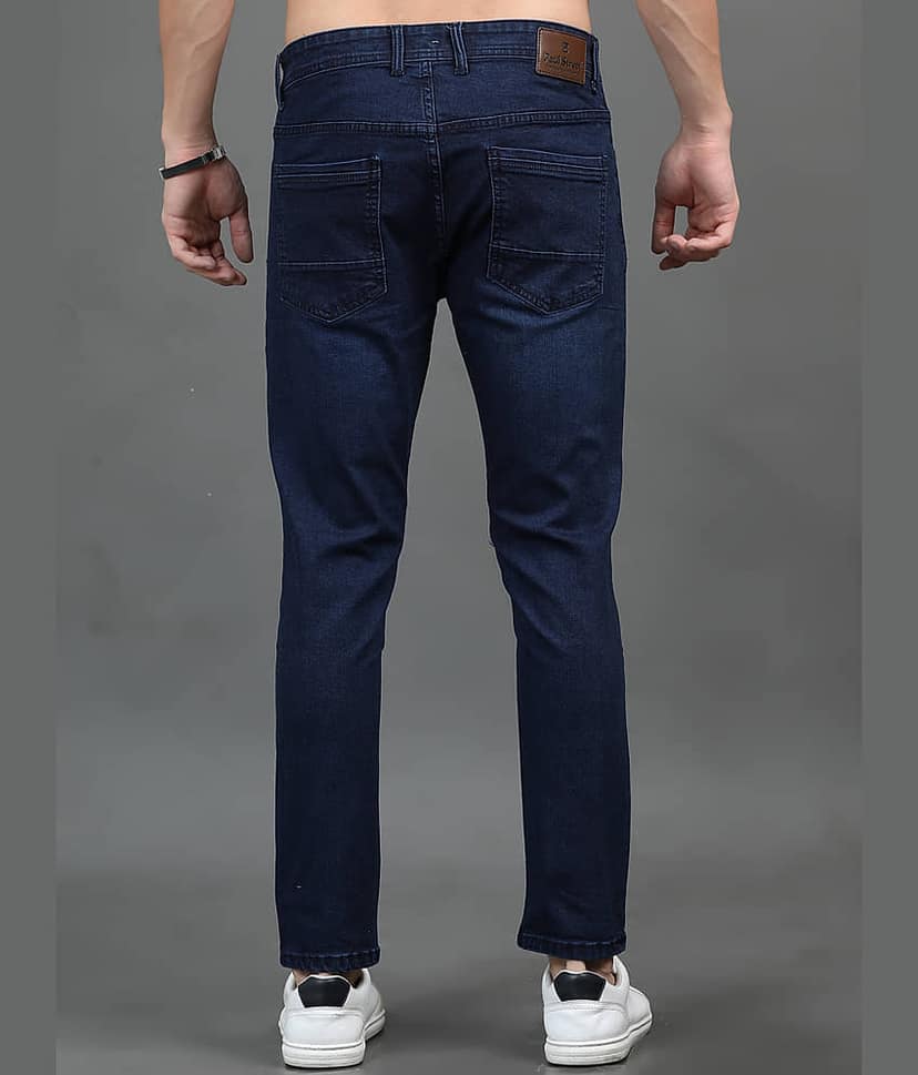 Paul Street Slim Fit Washed Men's Jeans - Blue ( Pack of 1 ) view 4