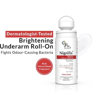 Fixderma Nigrifix Underarm Velvet Musk Roll On Brightenss Underarm For Sensitive Skin 60ml