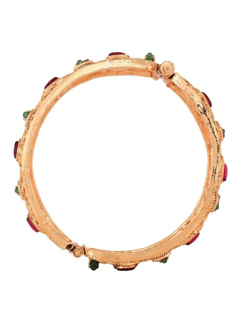 Set Of 2 Gold Toned Petal Motif Openable Bridal Bangles view 6