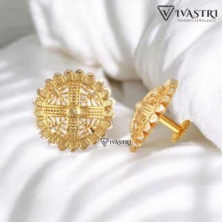 Vivastri Shimmering Glittering stud Earring for Women and Girls [VIVA2687ERG]