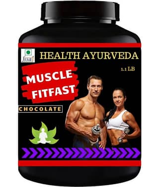 Health Ayurveda Muscle Fitfast Chocolate Flavour Powder 500 Gm Pack of 1