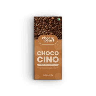 Choco Pearl Choco Cino – Handcrafted Premium Dark Chocolate with Roasted Walnut & Coffee | Gourmet Artisan Chocolate Bar | 100g Luxury Chocolate Gift