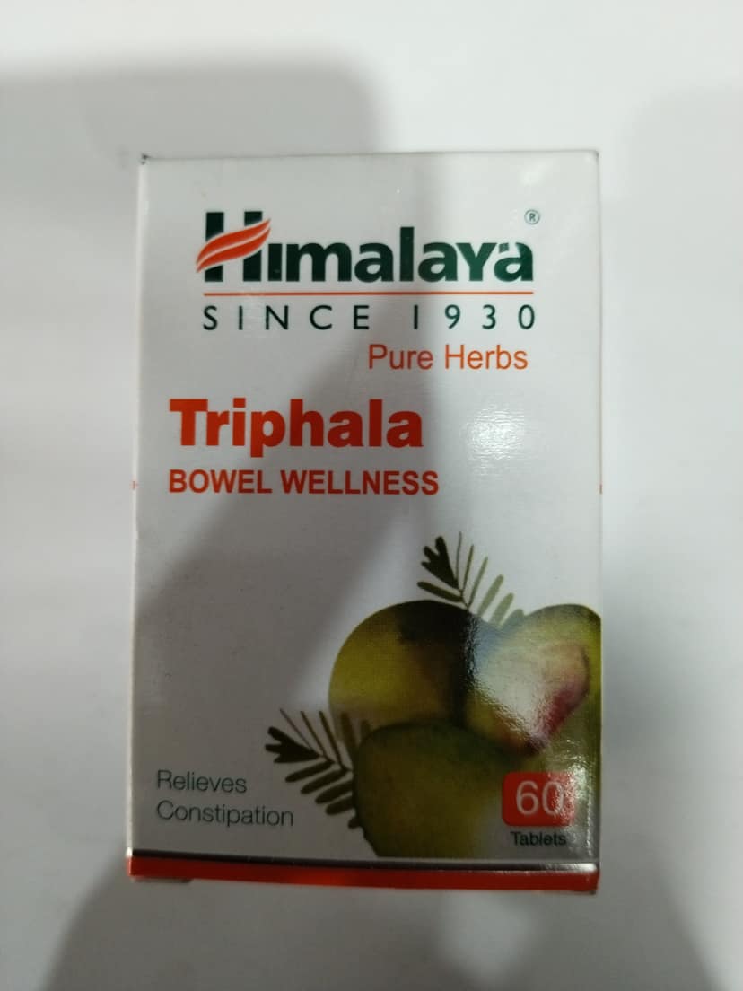 Himalaya Pure herbs Triphala Bowel wellness Relieves Constipation 60 Tablets