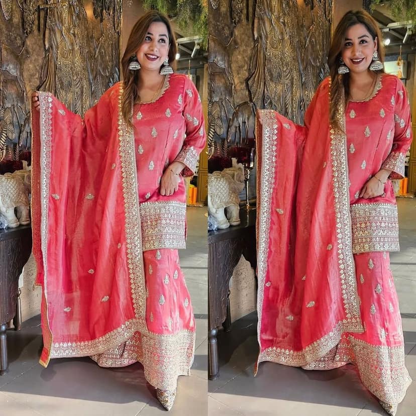 Pink Purple Yellow Salwar Kameez Readymade Pakistani Stitched New Indian Ready To Wear Wedding Suit
