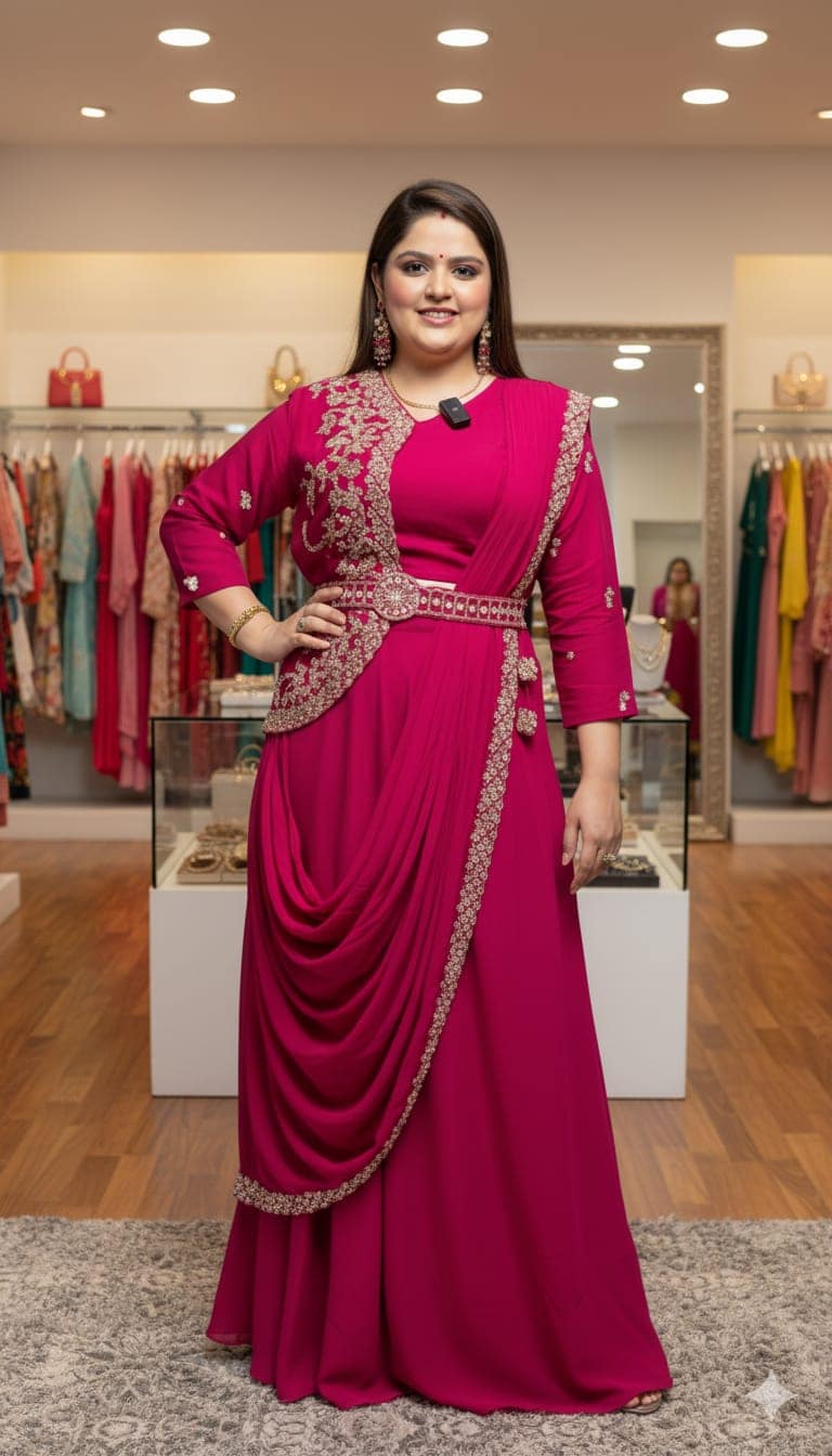 Ready to Wear Drape Lehenga Saree