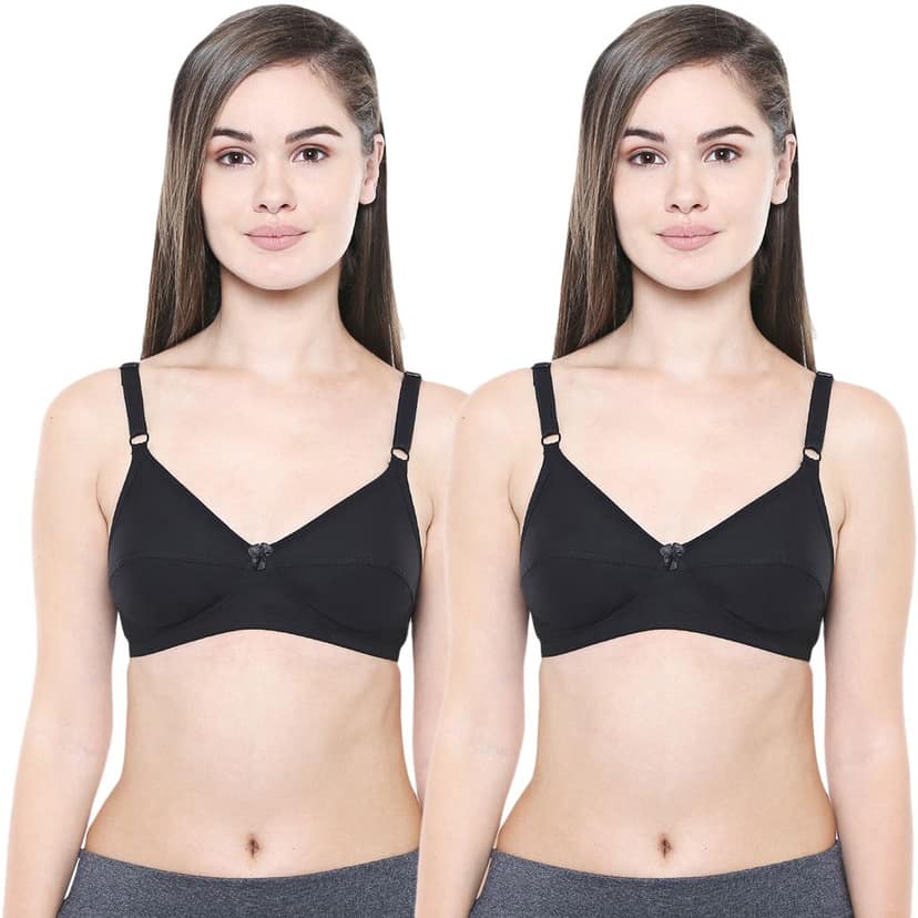 Bodycare Women Cotton Full Coverage Non Padded Regular Bra Pack - 2 E5518BB