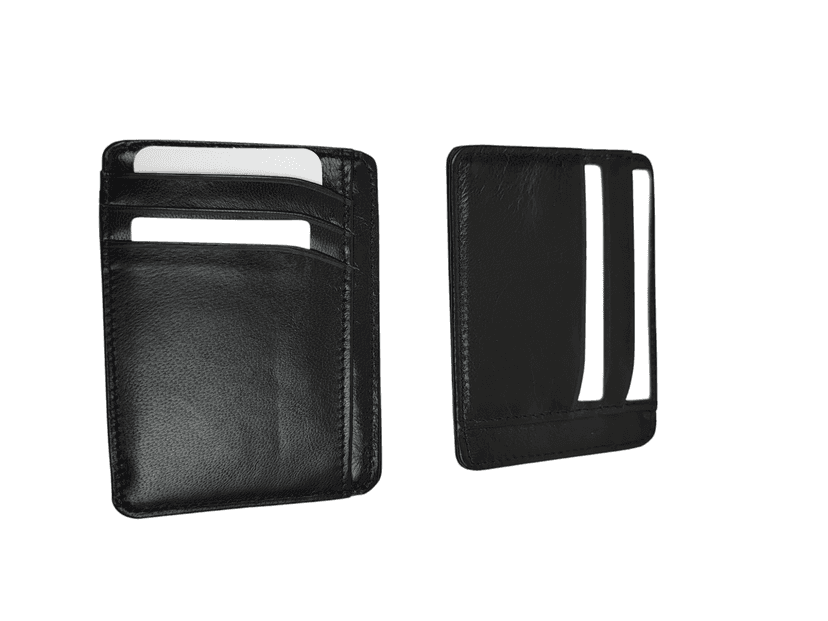 Master Crafts Leather Compact Card Holder - Black